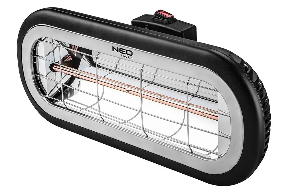 Інфрачервоний обігрівач Neo Tools 2 кВт, площа обігріву 24 кв.м., Чорний (90-032) - фото 4