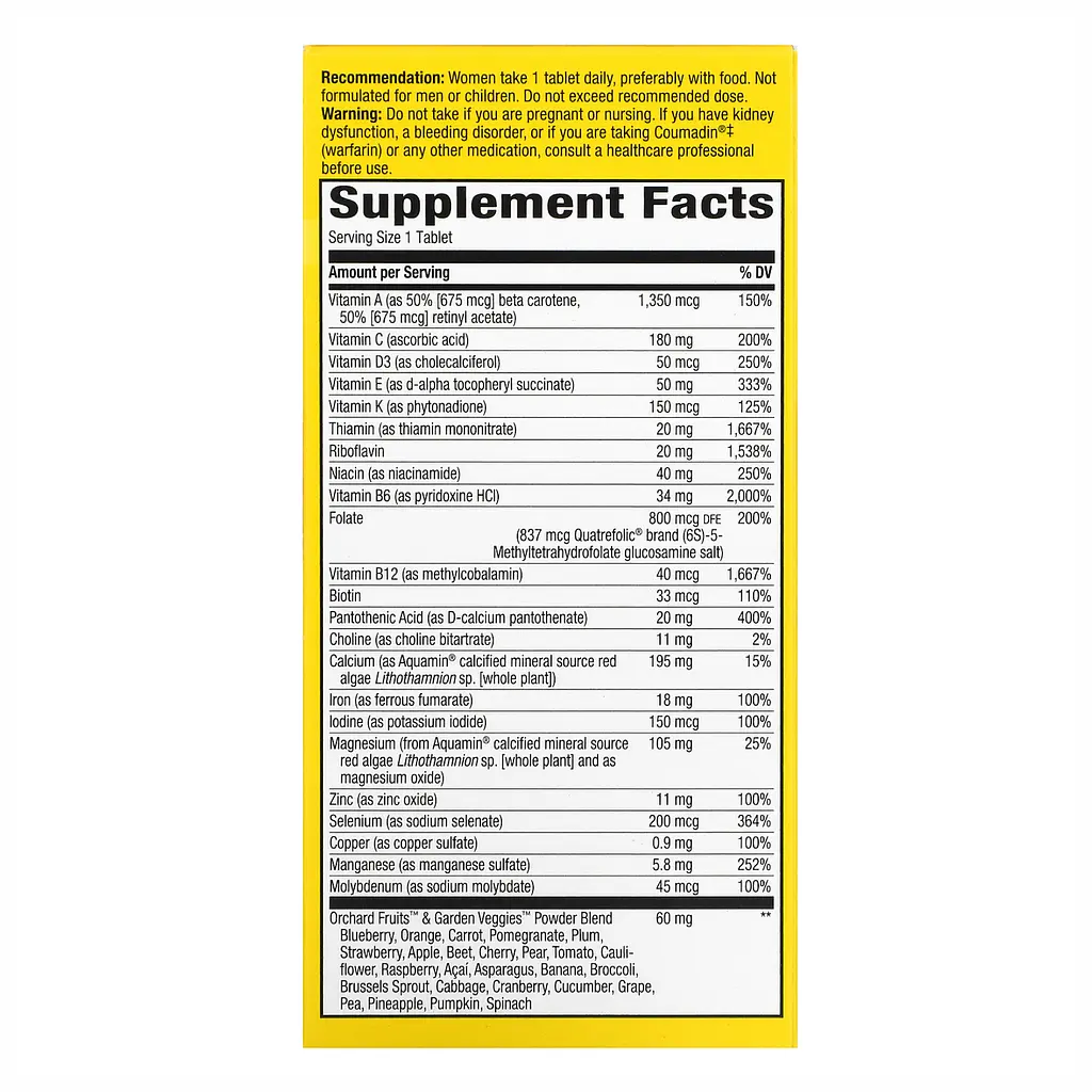 Мультивитамины Nature's Way Women's Ultra Potency Complete Multivitamin 30 таблеток - фото 3
