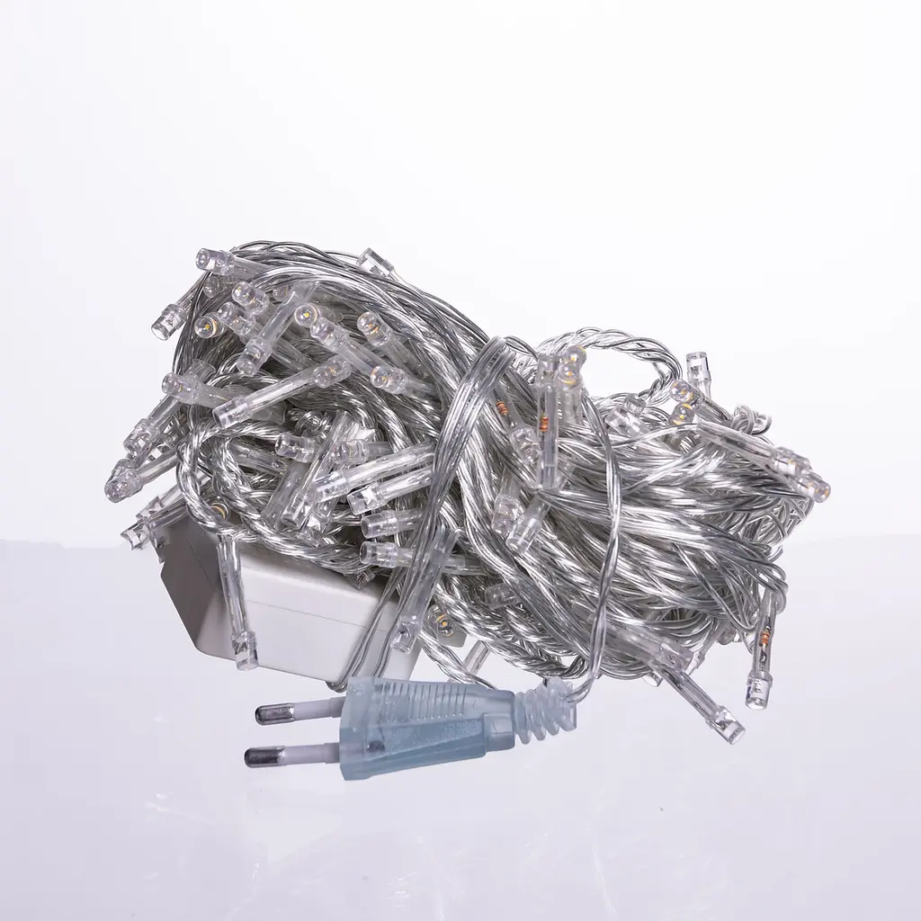 Новогодняя гирлянда комнатная нить GarlandoPro 10 м 120 LED белый провод Желтый свет W120LED10MWY - фото 4