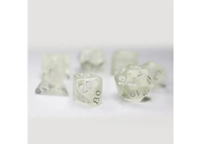 Набір кубиків Transparent 7 Dice Set - Colorless , 7 шт. (g7dtran11) - фото 3