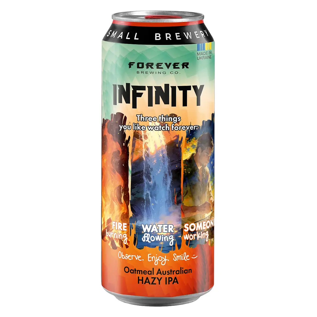 Пиво світле нефільтроване Forever Infinity 0.5 л з/б
