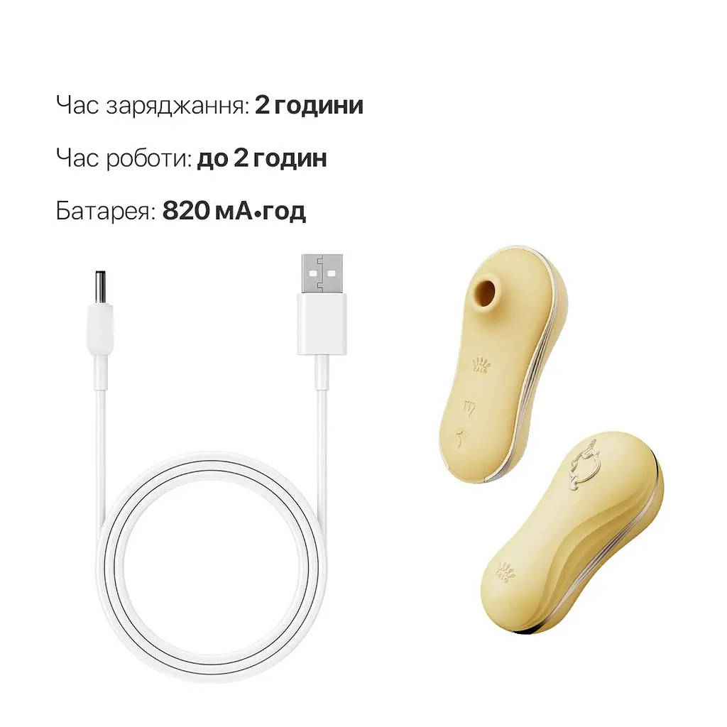 Набір секс-іграшок Zalo Rose Series Unicorn Set 2 шт. жовтий - фото 14
