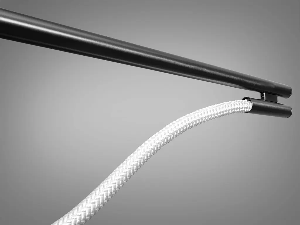 Сучасна світлодіодна люстра "Шланг", 20 Вт, чорний хром - фото 4