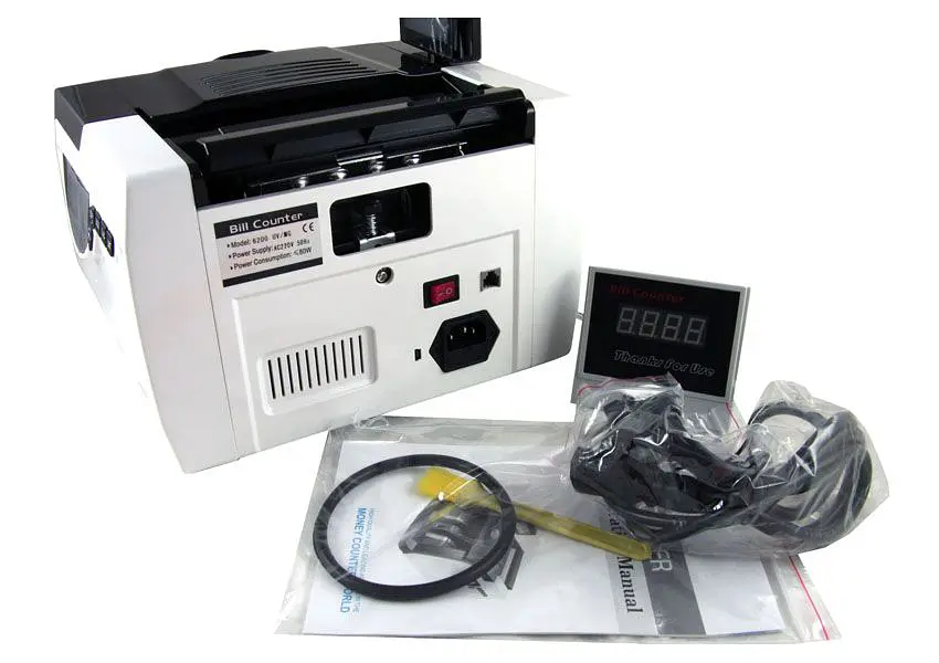 Лічильник банкнот Bill Counter GR-6200 UV Чорно-білий - фото 3