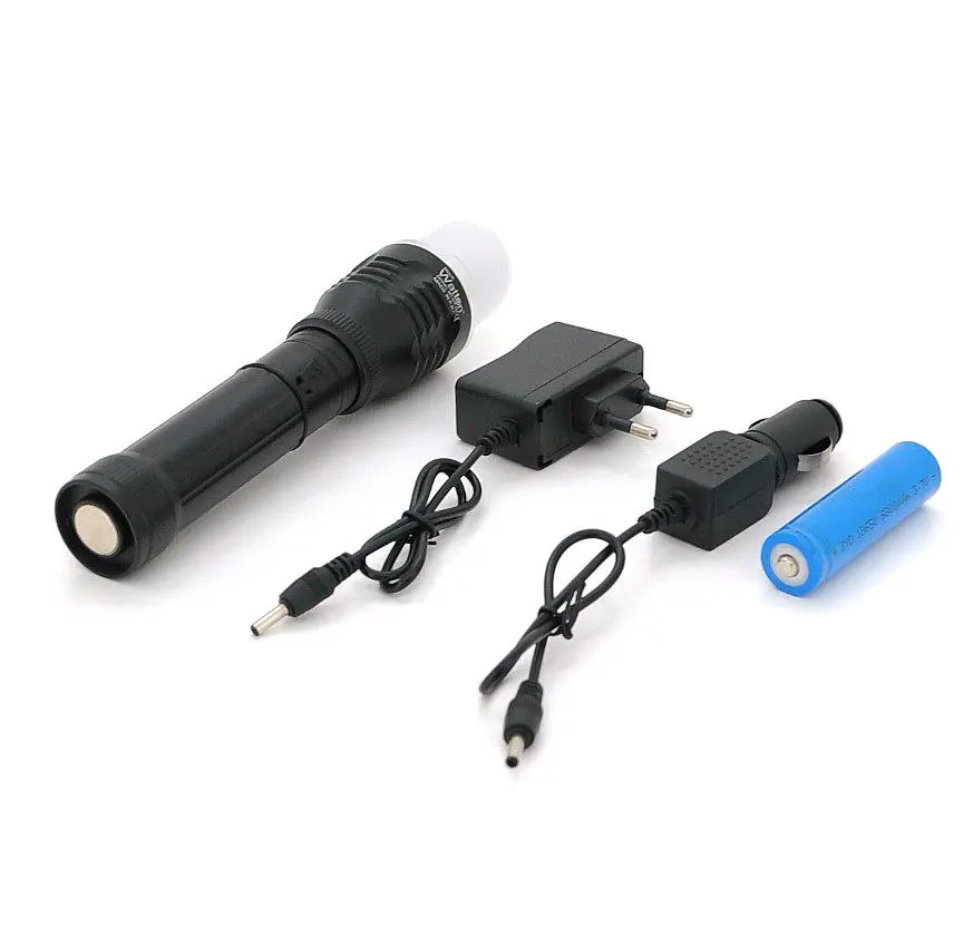 Ліхтарик з рассеивателем Watton WT-282-Q5, 1LED CREE Q5, 3W, 2 режими, ZOOM, ААА/18650 1300mAh - фото 2