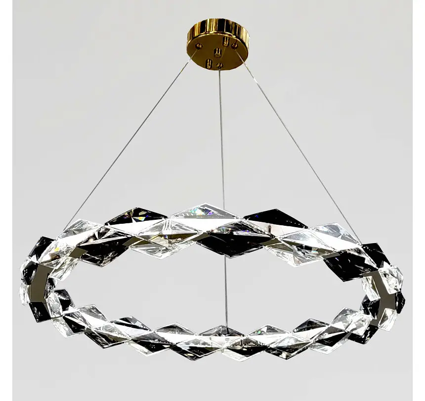 Світлодіодна підвісна люстра Artlight MD9009/600GD з прозорим та димчастим склом, 49W - фото 4