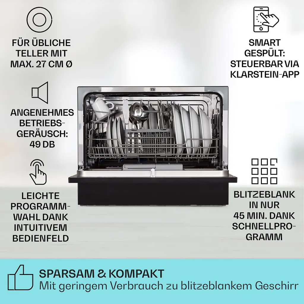 Посудомийна машина Klarstein Amazonia 6 Smart (10041886) - фото 6