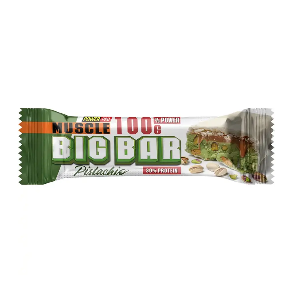 Протеїновий батончик, Muscle Big Bar 30% — 10 × 100 г Pistachio
