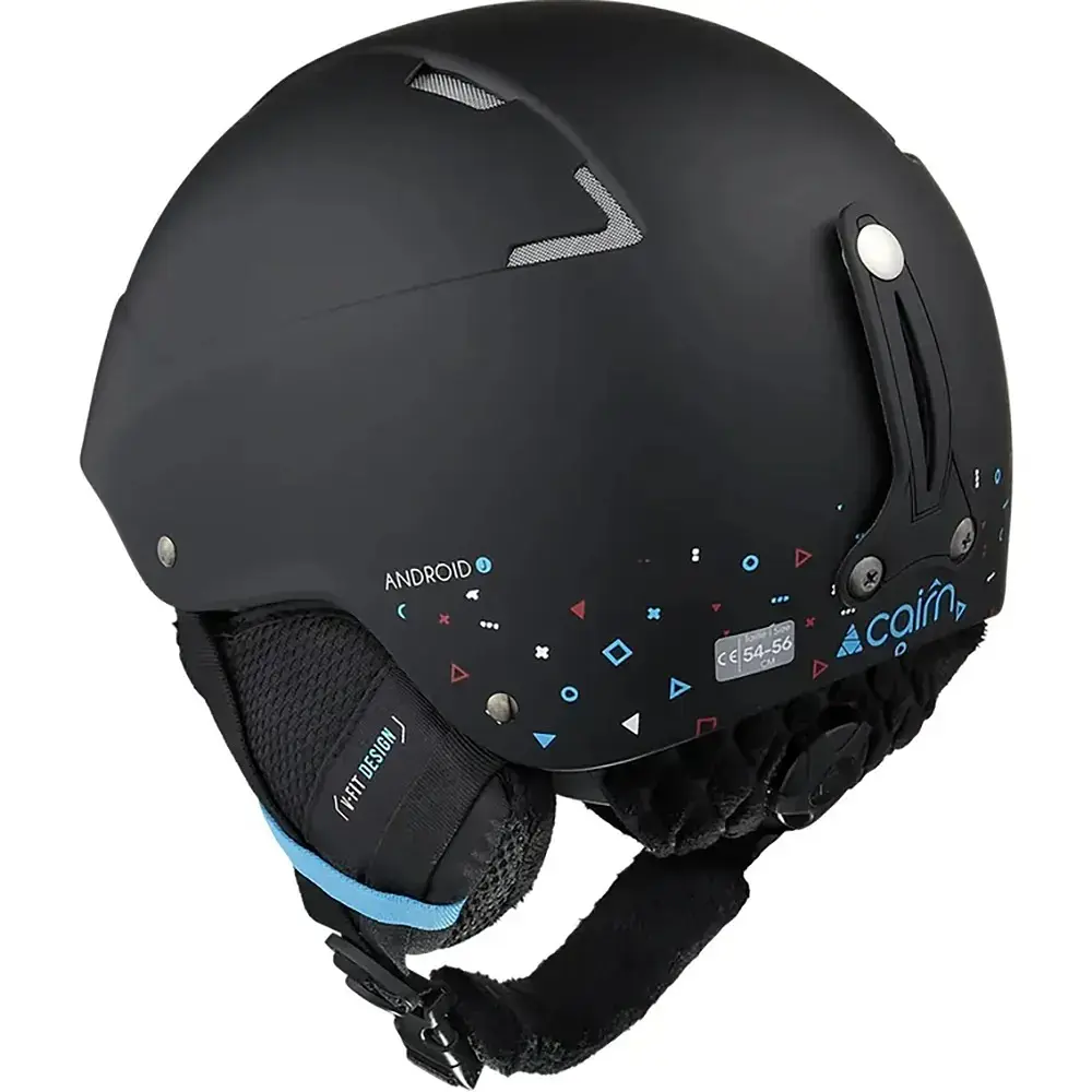 Шлем Cairn Android Graphic Junior 48-50 Черный-Голубой - фото 2