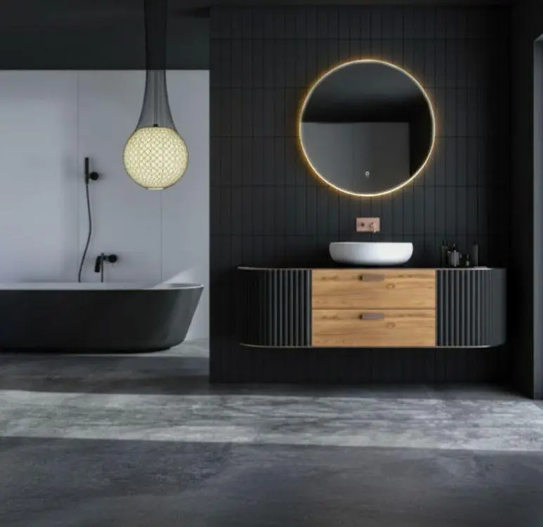 Кругле настінне дзеркало ModernHome з LED-підсвіткою 80 см. - фото 3