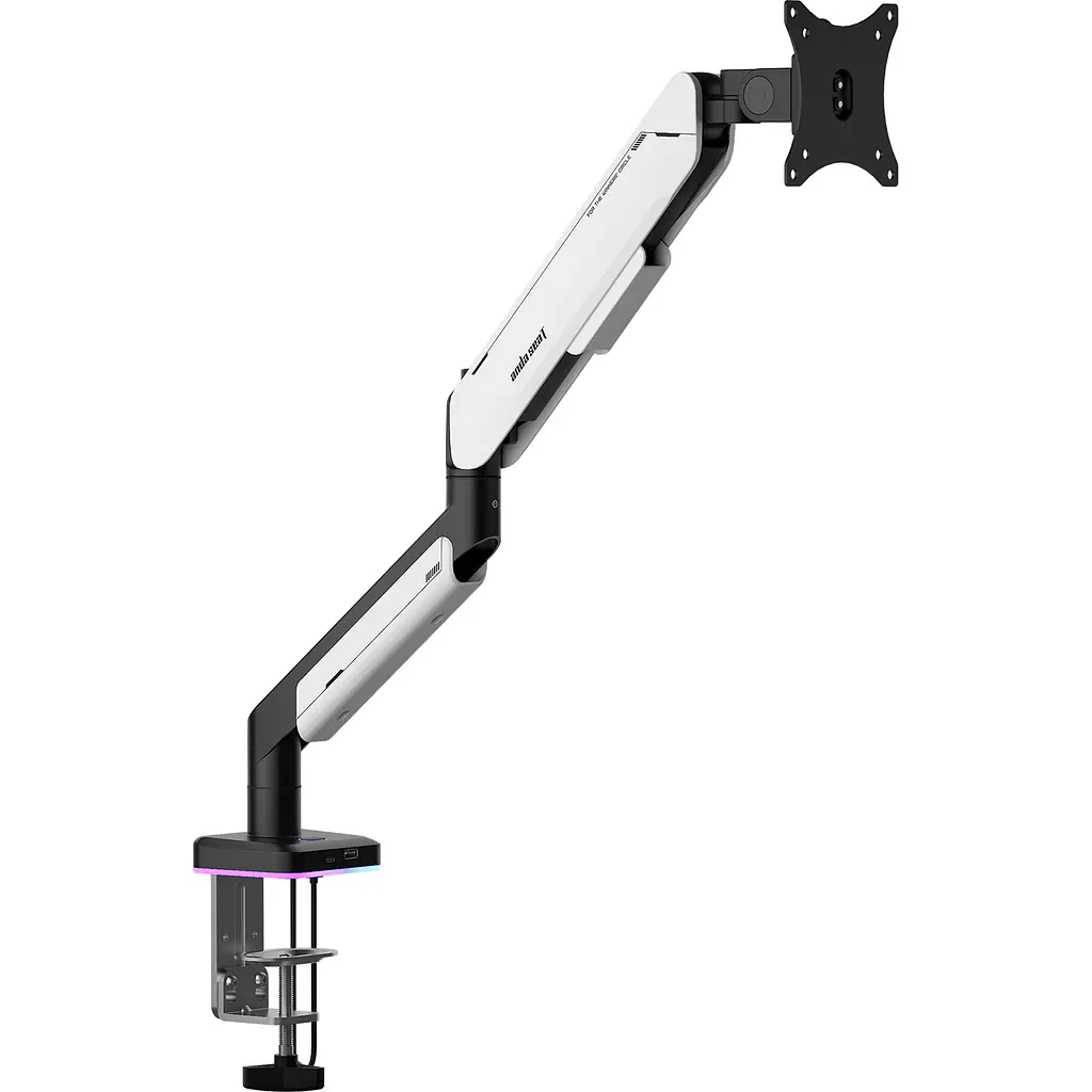 Настільне кріплення для монітора Anda Seat Stealth Pro II RGB 17''-42'' White (AD-W-A9X-1S-BW) [123491] - фото 5