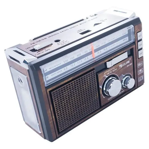 Радіоприймач переносний Golon RX-382 FM/AM/SW з ліхтарем LED Коричневий (1931177197) - фото 4