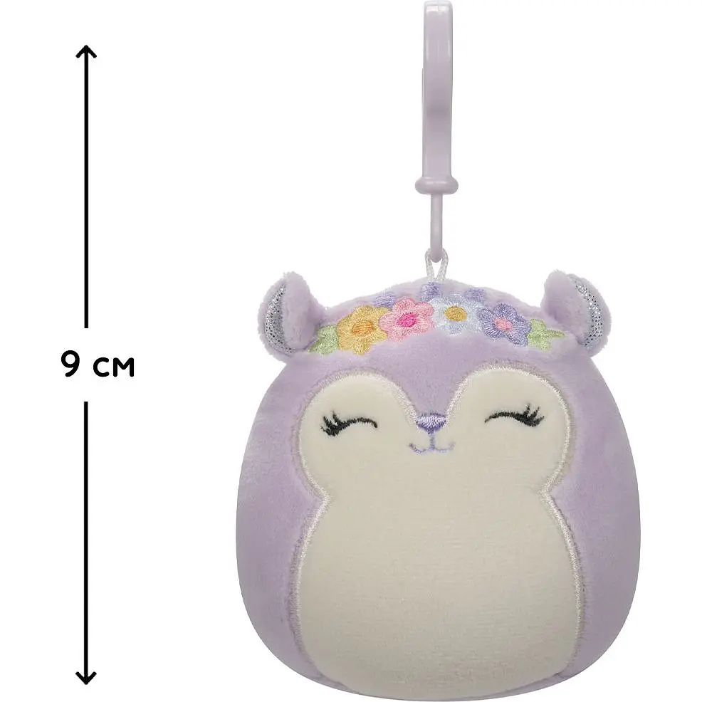 Мягкая игрушка Squishmallows Белка Сидни на клипсе 9 см (SQCP00180) - фото 2