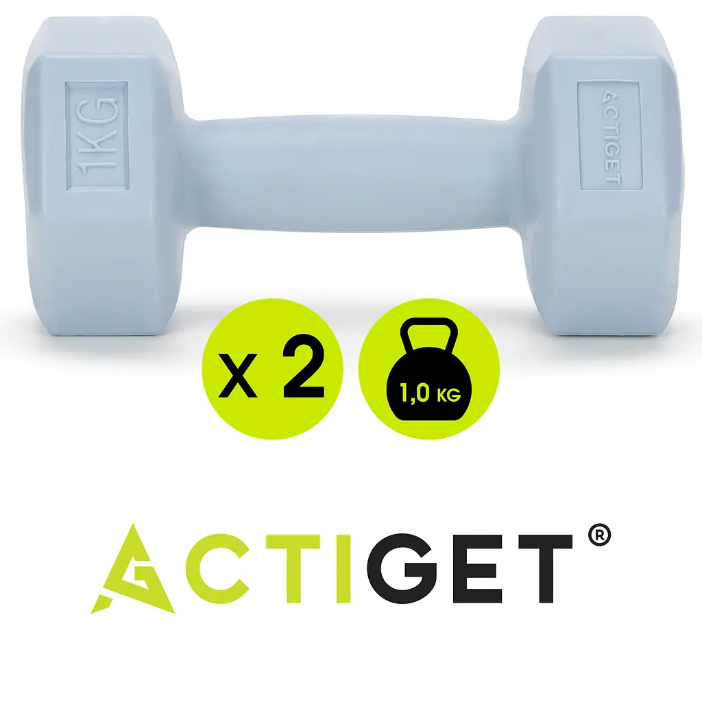 Гантелі Actiget Hex 2 x 1 кг ACT0156 Sky Blue - фото 5