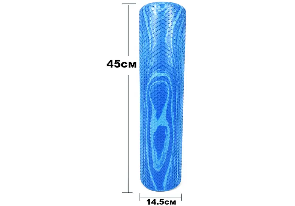 Массажный ролик EasyFit Foam Roller 45 см Синий-голубой (EF-2031-Bl) - фото 3