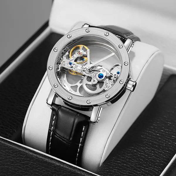 Наручний годинник чоловічий Forsining Air Silver Сріблястий (516) - фото 3