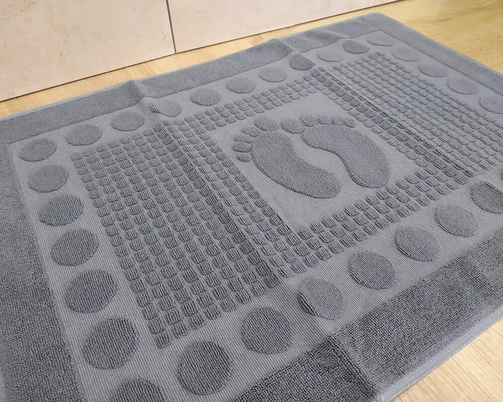Турецький рушник для ніг Zeron 50х70 Gray щільність 750 г/м2 - фото 2