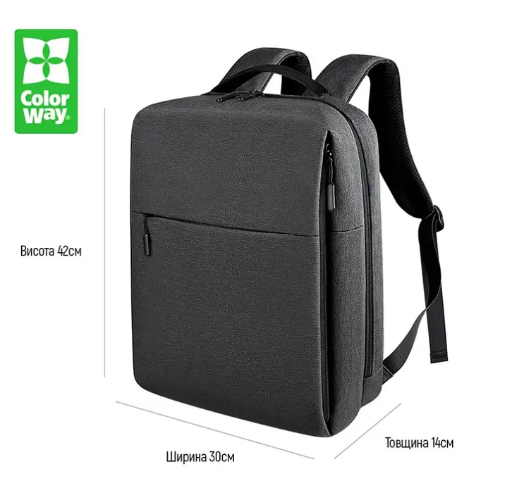 Рюкзак для ноутбука ColorWay Travel Business Black 15.6" (CW-BPTB156-BK) - фото 10