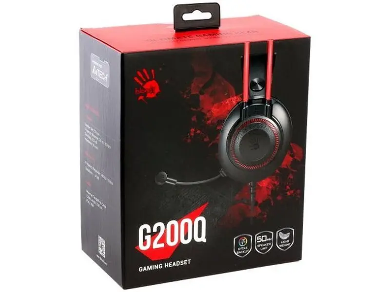 Навушники з мікрофоном A4Tech Bloody G200Q Black/Red (4711421002226) - фото 9