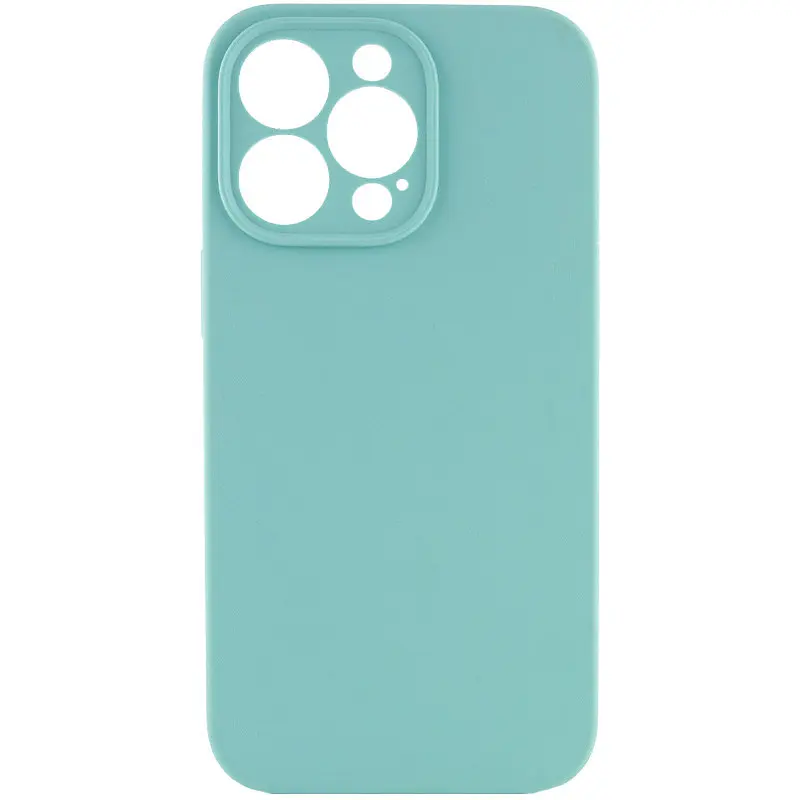 Чохол Silk Full Camera Protective (AA) NO LOGO для Apple iPhone 13 Pro (6.1") Бірюзовий / Marine Green