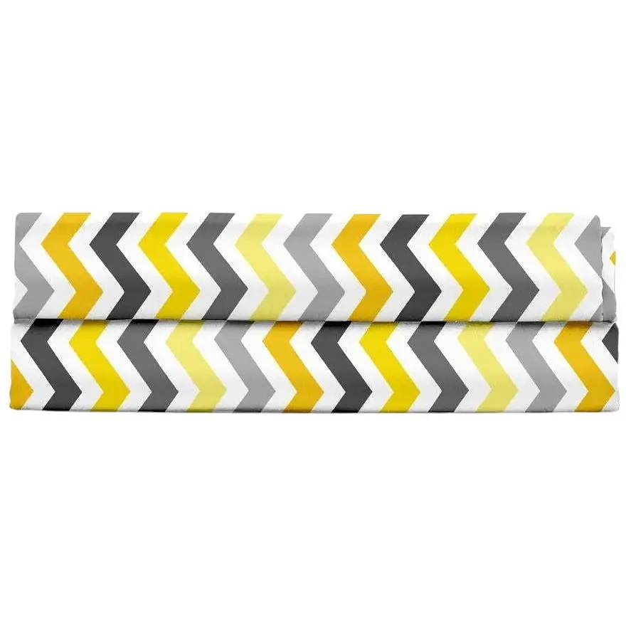 Євро простирадло Cosas Yellow Zigzag 220х240 см (ZigYellowGrey_240s)