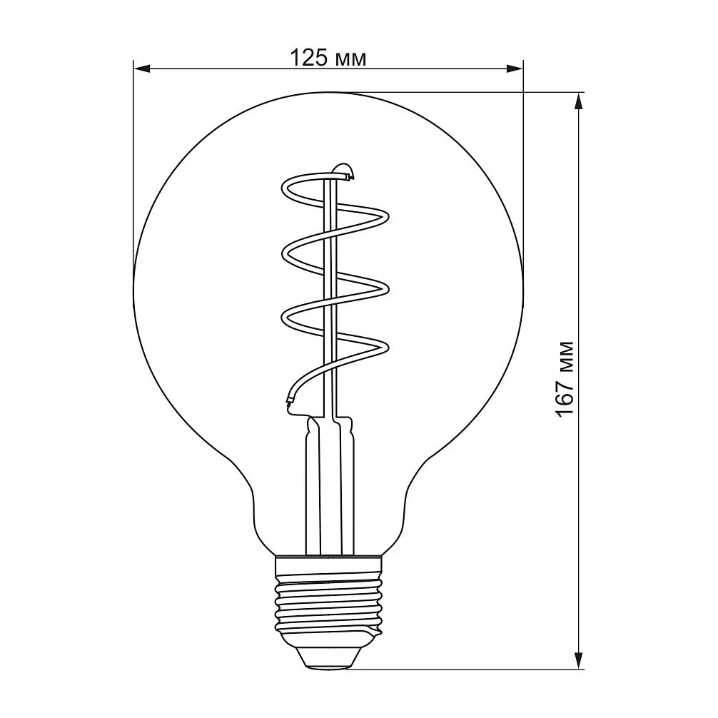 Світлодіодна лампа Videx Filament 5 W E27 2200 K бронза (VL-G125FASD-05272) - фото 3