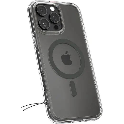 Прозрачный чехол Spigen Ultra Hybrid MagSafe Graphite для iPhone 16 Pro (ACS08130) - фото 2