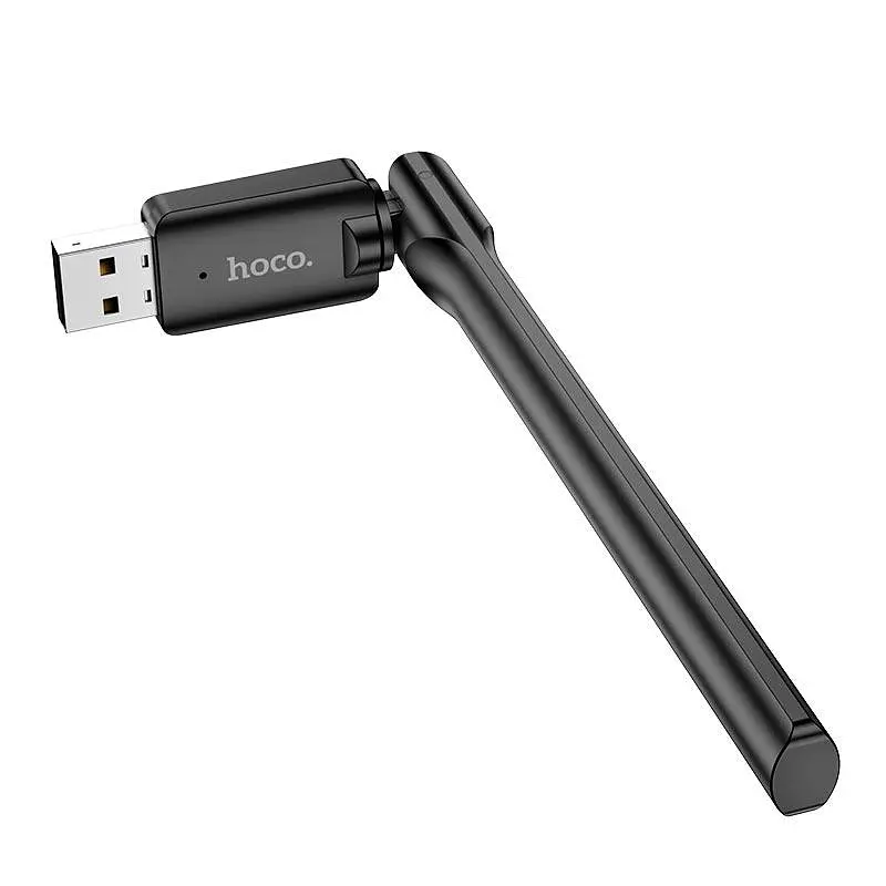 Адаптер WiFi Hoco HI32 WiFi4 USB с внешней антенной, беспроводная сетевая карта - фото 2