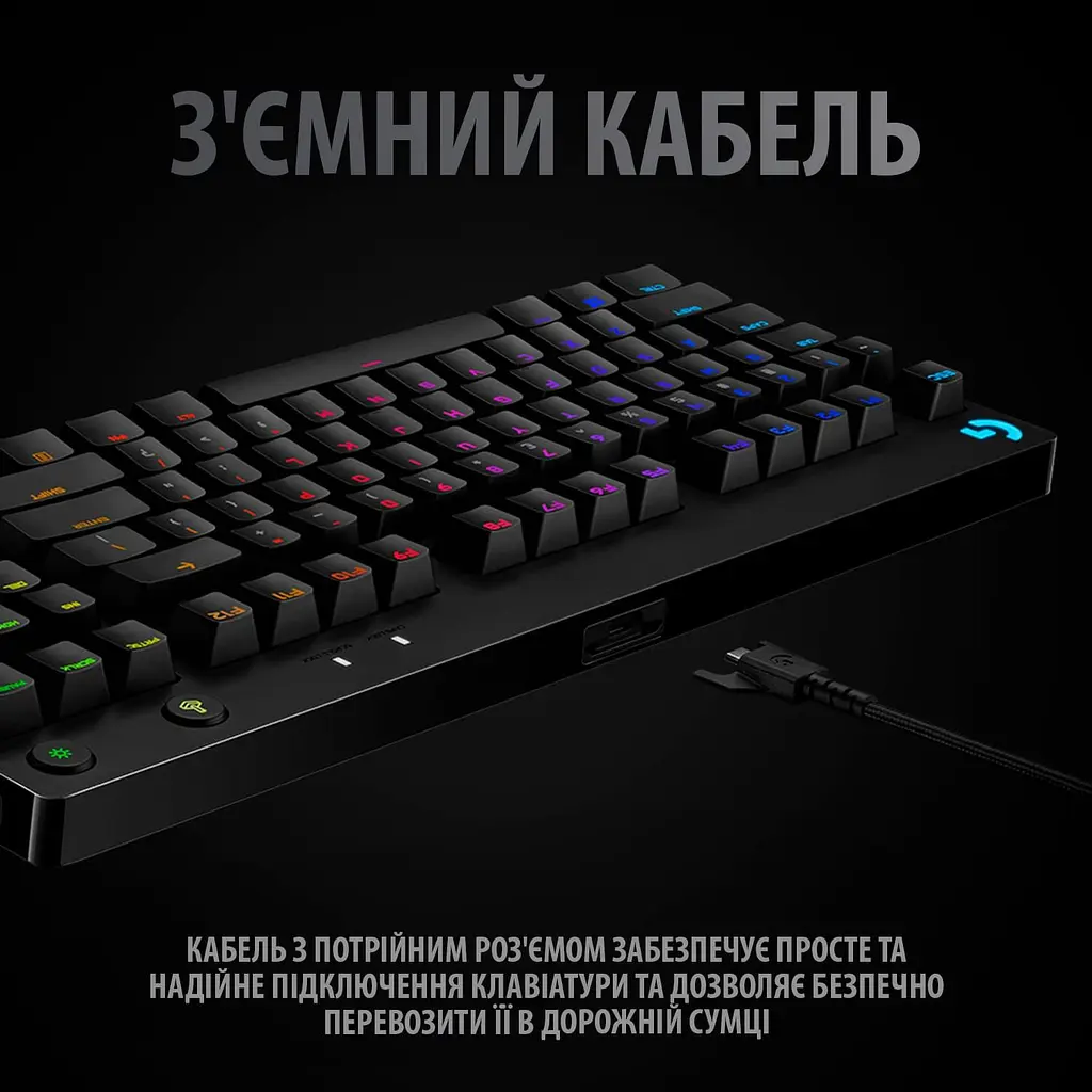 Клавіатура Logitech G PRO USB Black (920-009392) - фото 6