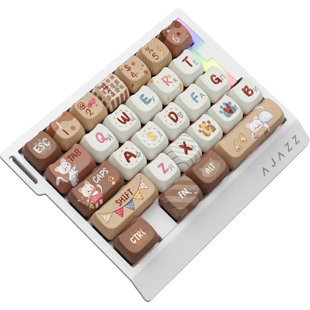 Клавіатура Ajazz AK029 Meow Magnetic Switch USB UA Beige (AK029-M-Y) - фото 5