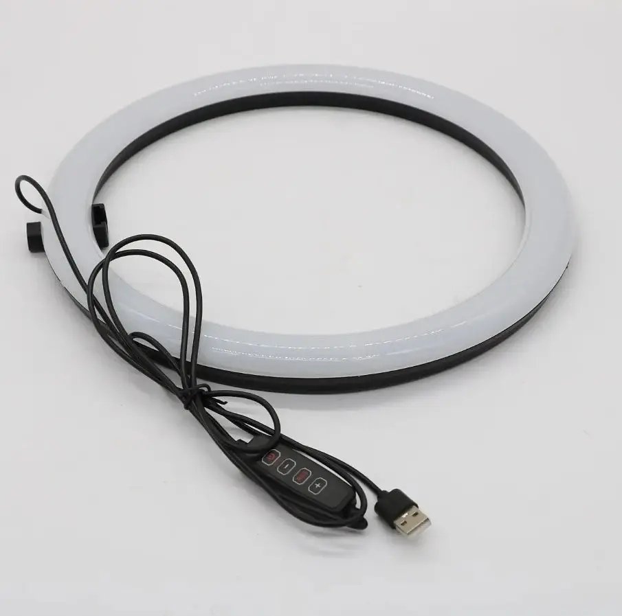 Лампа кільцева LED Ring Light RGB 30 см зі штативом 210 см, тримачем телефона і регулюванням світла - фото 3