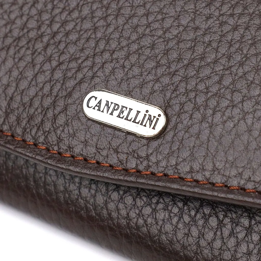 Жіночий гаманець зі зручним функціоналом шкіряний Canpellini 21723 коричневий - фото 6