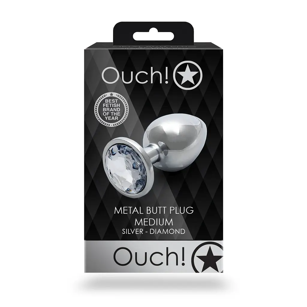 Анальна пробка Ouch! Round M, 7.1 см (прозорий) - фото 9