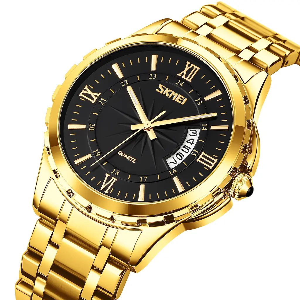 Чоловічий наручний годинник 9069GDBK Gold-Black Skmei acs0029915 - фото 2