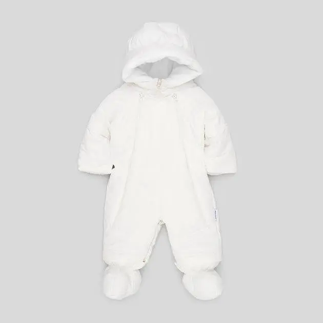 Дитячий конверт-комбінезон для новонароджених зимовий зріст 68-74 см (6 - 9 місяців) Flavien Молочний - фото 2