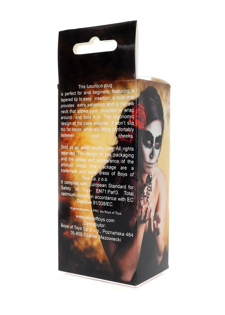 Анальная пробка Jewellery Pearl Gold Plug Clear M 8 см (золотой) - фото 8