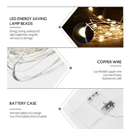 Гірлянда «Роса» світлодіодна декоративна 100 Led 10 м біла - фото 2