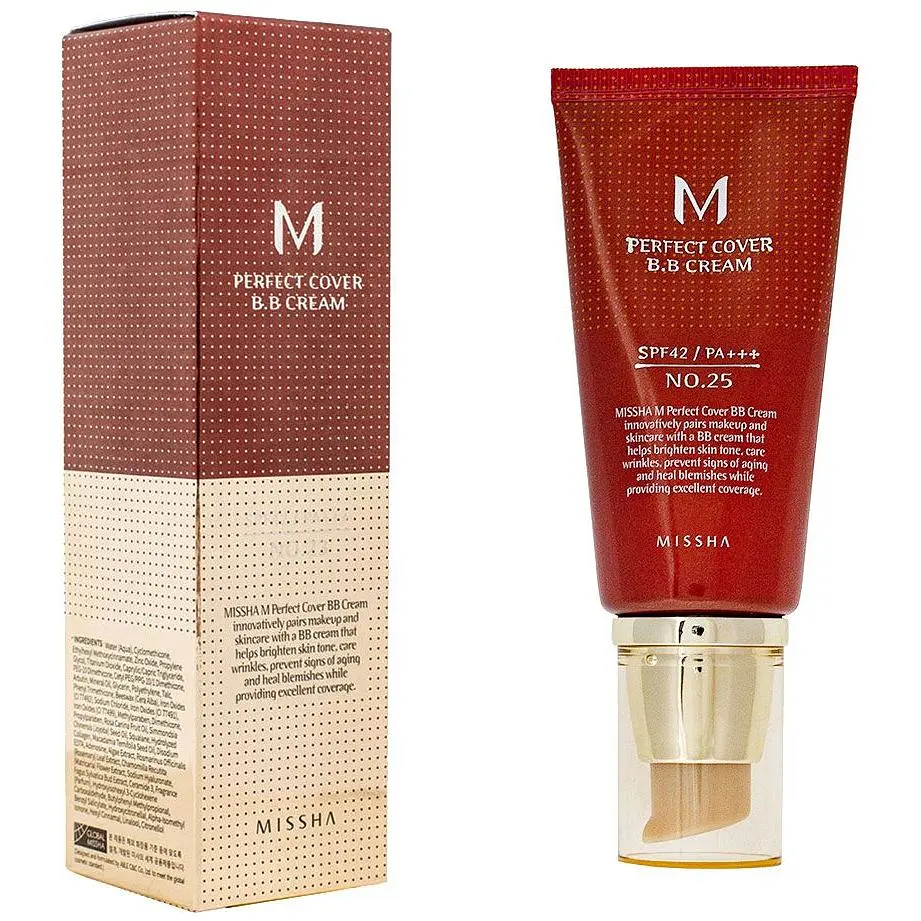 ВВ-крем Missha M Perfect Cover RX SPF42/PA+++ тон 25 (Warm Beige) 50 мл - фото 3
