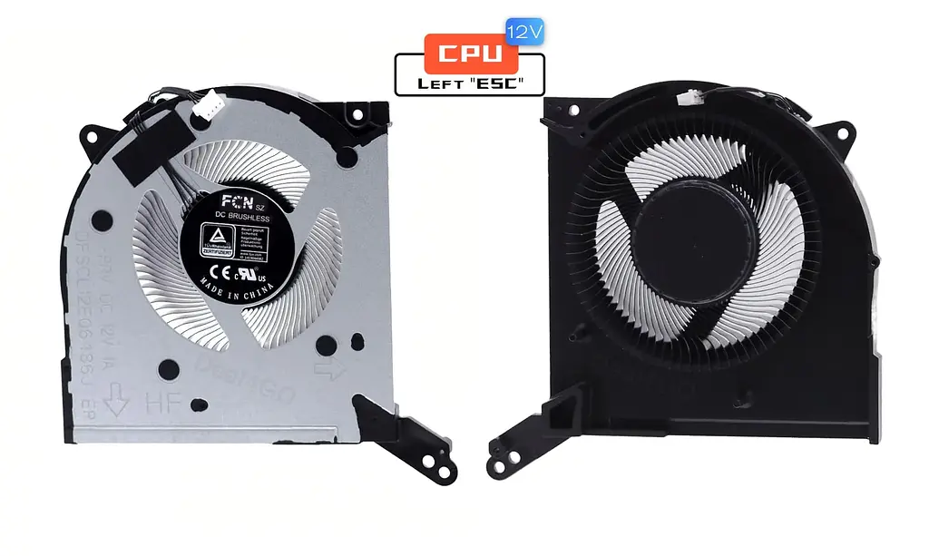 Вентилятор Lenovo кулер (CPU Fan 12V) для моделей ноутбука Legion 16IAX7 (82TD) (DFSCL12E06486J)
