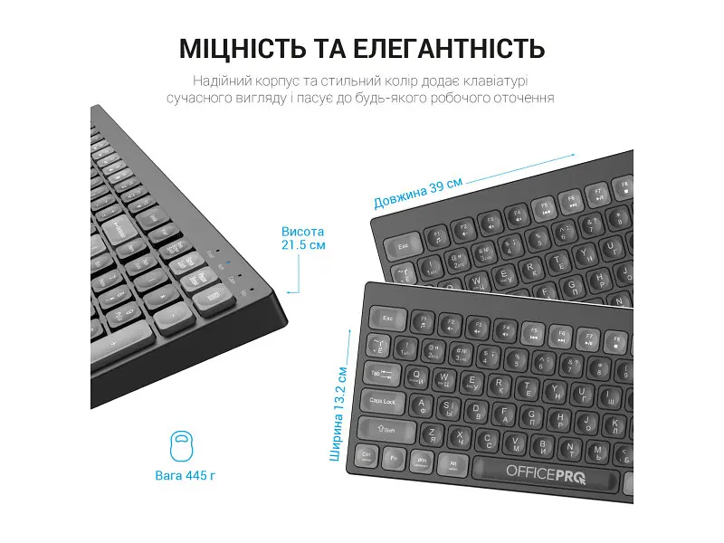 Клавіатура OfficePro SK985 Black (SK985B) - фото 8