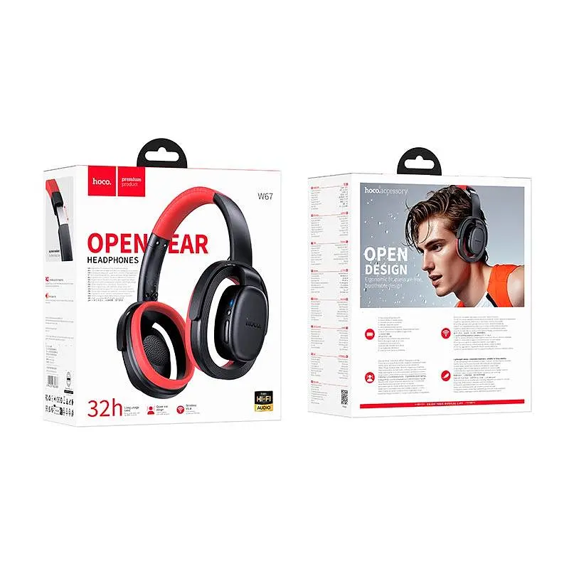 Навушники Hoco Rhyme open BT headphones W67 BT5.4 32h HiFi - фото 3