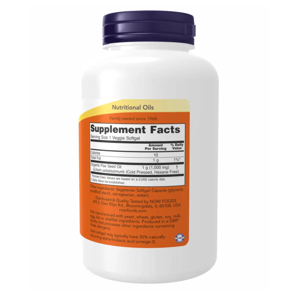 Flax Oil Org 1000mg - 120 vgels - фото 2