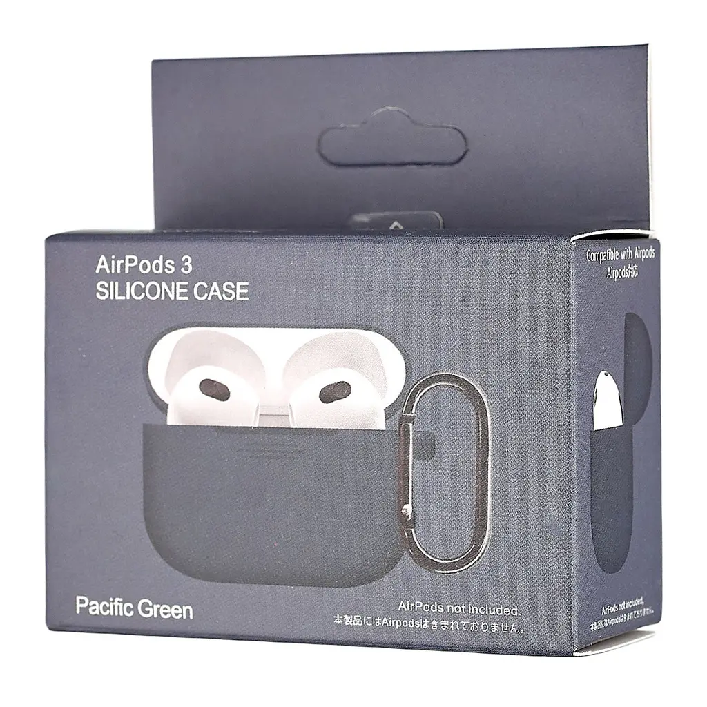 Чохол Silicone Case 1,2mm for AirPods 3 Pacific зелений - фото 2