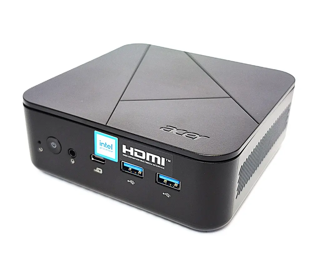 Мини компьютер неттоп Acer Veriton N1502G-13N0U MFF Barebone Intel N150 без ОЗУ без SSD без ОС 2xLAN Wi-Fi 6E HDMI DP черный - фото 2