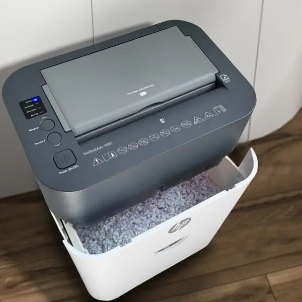 Знищувач документів HP OneShred Auto 100CC, A4, 80g х 9 листів, 4.3x12, 17 л., P-4 - фото 8