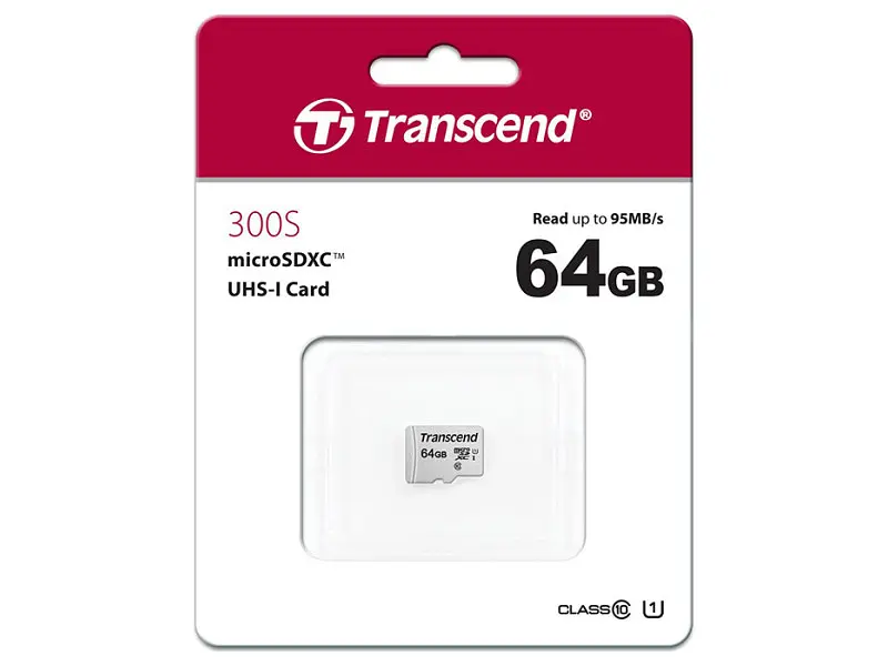 Карта памяти Transcend 300S microSDXC UHS-I 64 GB (TS64GUSD300S) - фото 2