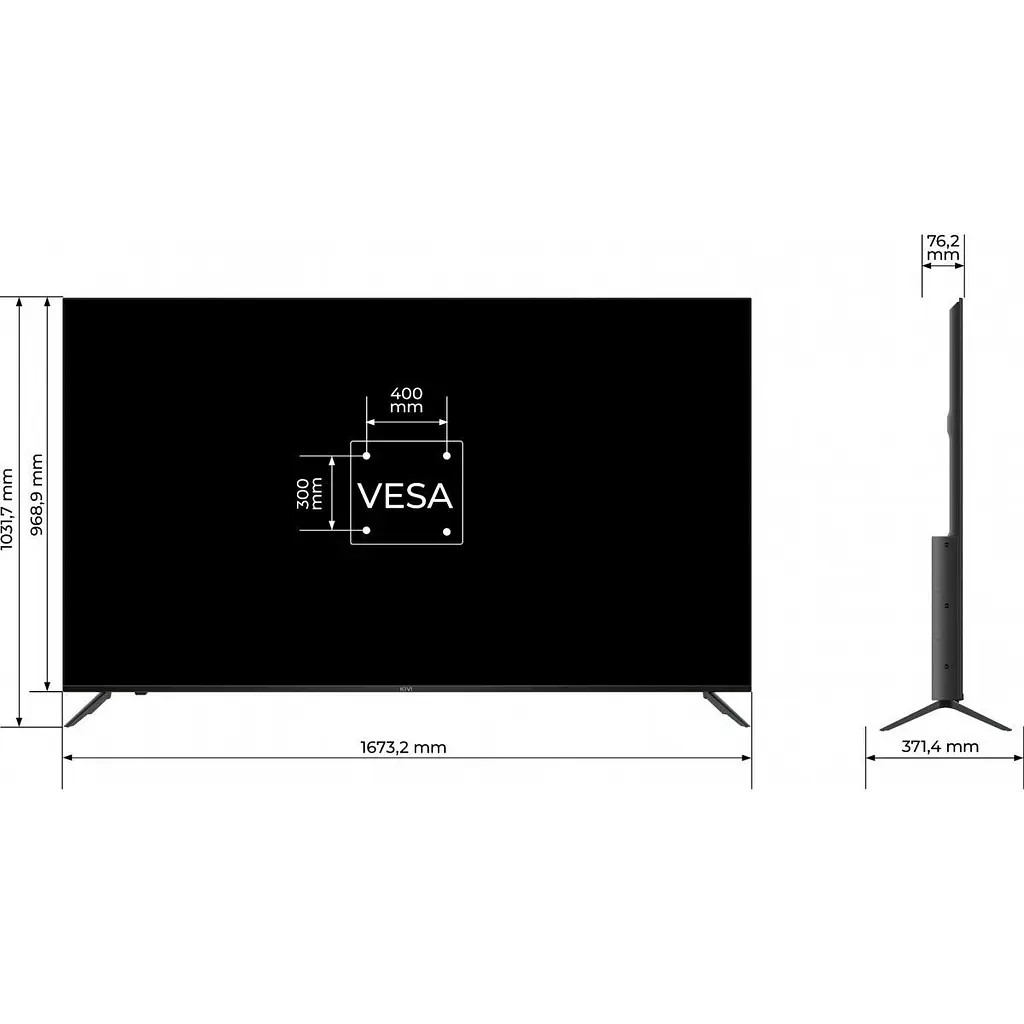 Телевізор Kivi U760Q 75'' LCD Ultra HD 4K (75U760QB) [135151] - фото 9