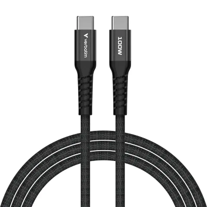 Дата кабель USB-C to USB-C 1.2m Magnetic 100W black Verbatim (31863) - фото 2