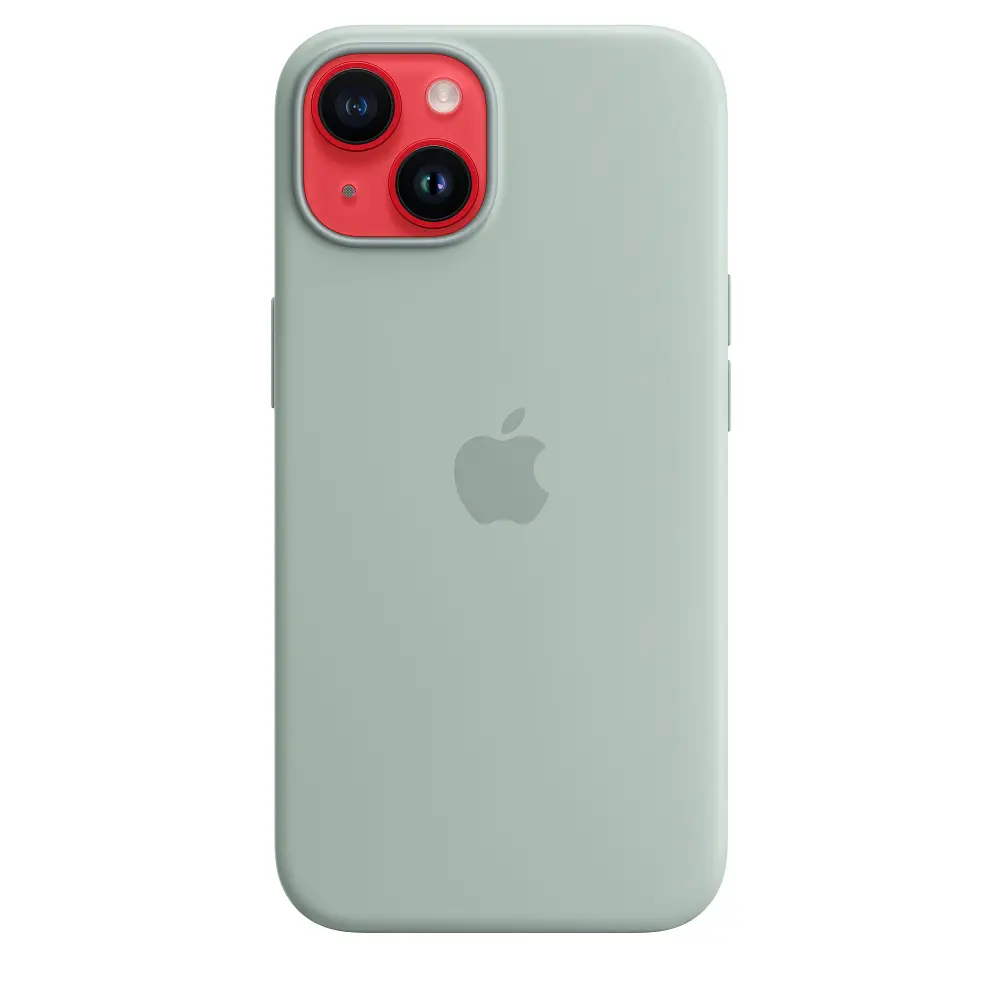 Чохол Silicone Case with MagSafe для Apple iPhone 14 Succulent ААА [77423] - фото 2