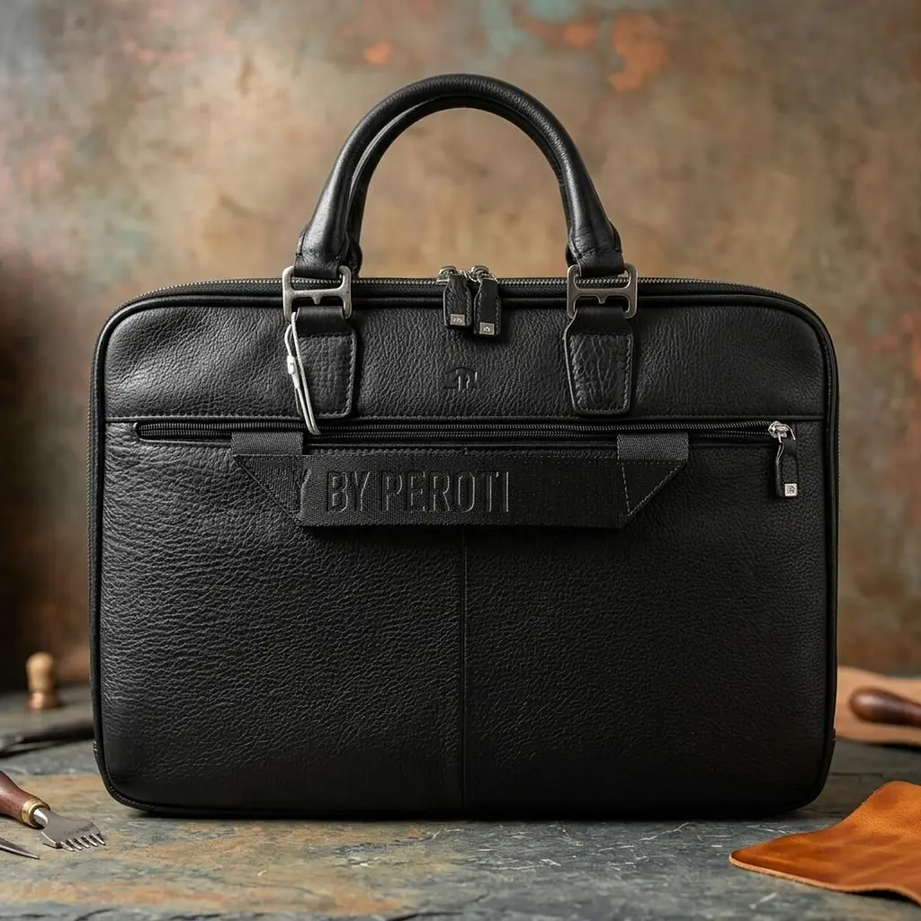 Чоловіча сумка-портфель Tony Perotti Contatto 8976 nero (90554) Чорна - фото 9
